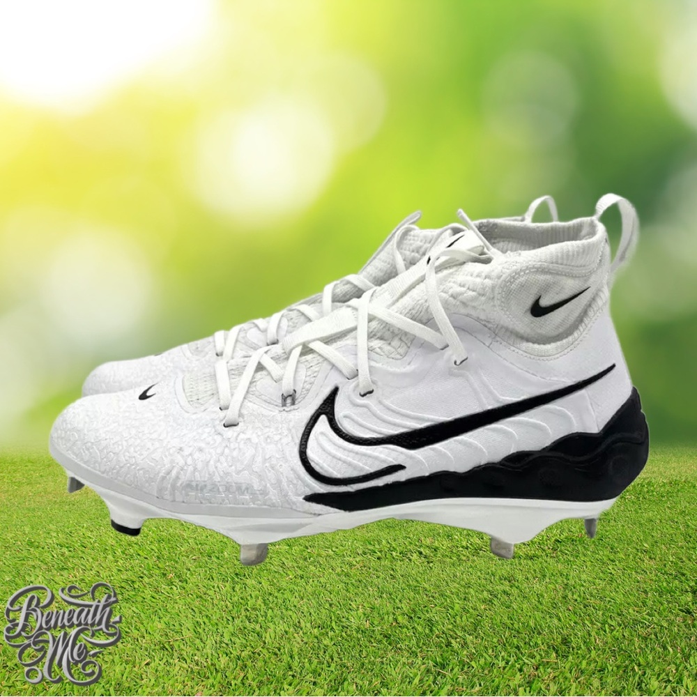 Nike Alpha Huarache NXT Metal Men's Baseball Cleats White DJ6517-101 Sz 10 NEW